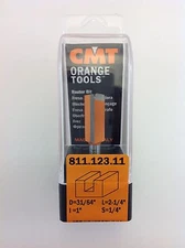 CMT 811.123.11 Straight Router Bit, 1/4" Shank, 31/64" Diameter,  Made in Italy