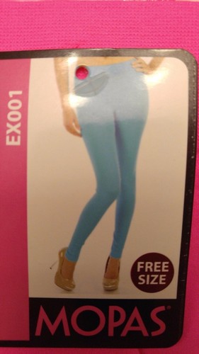 MOPAS LEGGINGS, Style EX001, Seamless, Ankle length, Adult "Free Size" NEON PINK - Picture 3 of 5