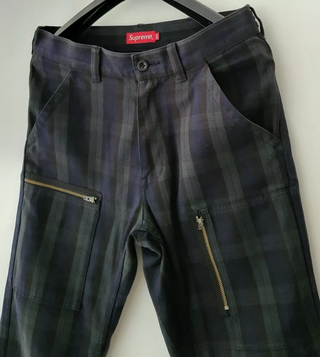 FW14 Supreme Flight Blackwatch plaid pant size 30 tartan trousers pants W30 L30