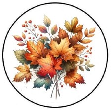 AUTUMN LEAVES BOUQUET ENVELOPE SEALS LABELS STICKERS PARTY FAVORS