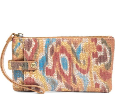 NWT Hobo King Leather Wristlet - Ikat