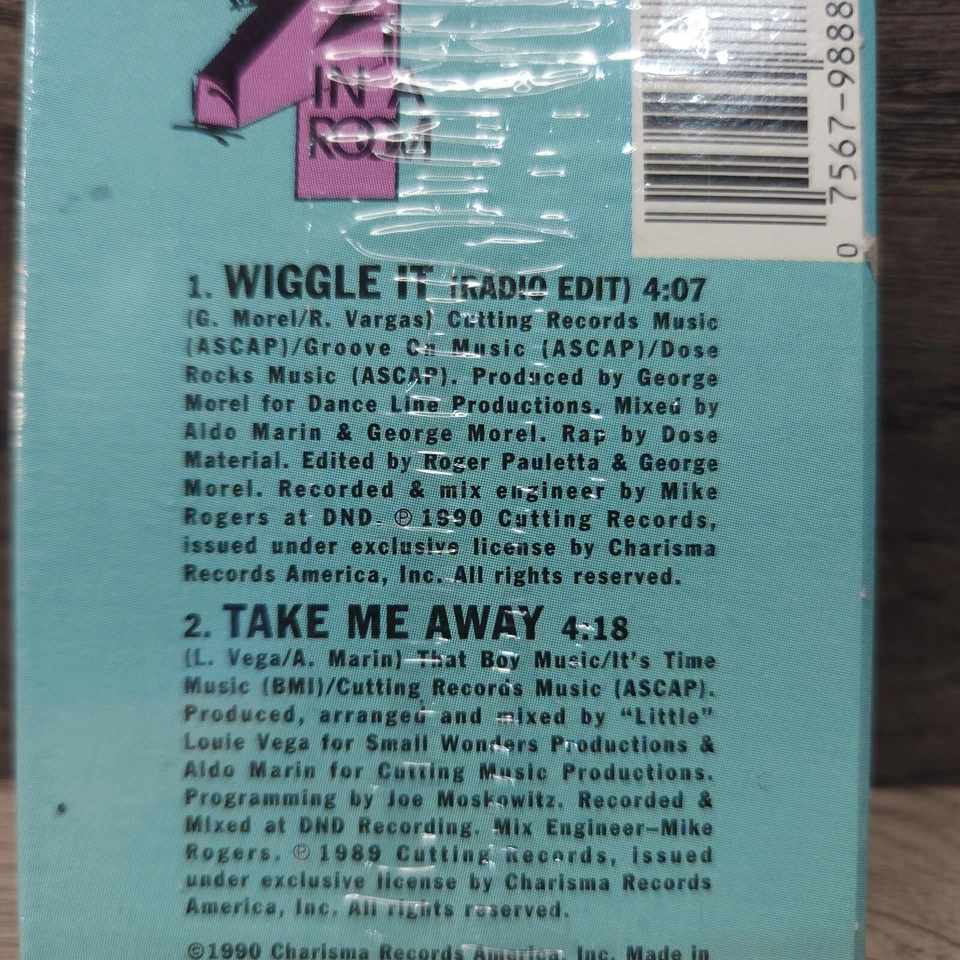 2 In A Room - Wiggle It Cassette Single SEALED 1990 Vintage Charisma - Image 4 of 4
