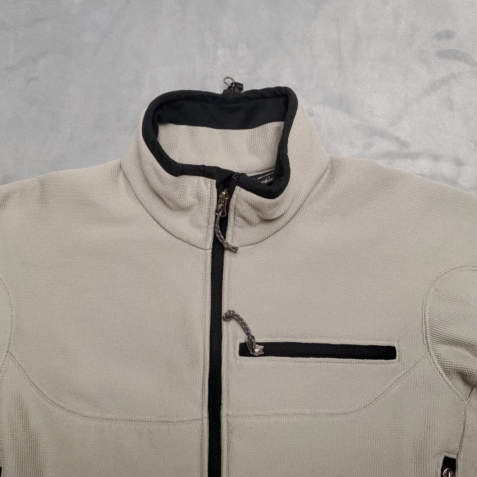 Vintage Mountain Hardware Jacket Mens L Gray Knit Fleece Full Zip Outdoors USA - Image 3 of 4