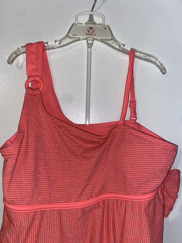 Girls Justice Pink Striped Tankini (Size 16) - Picture 2 of 6