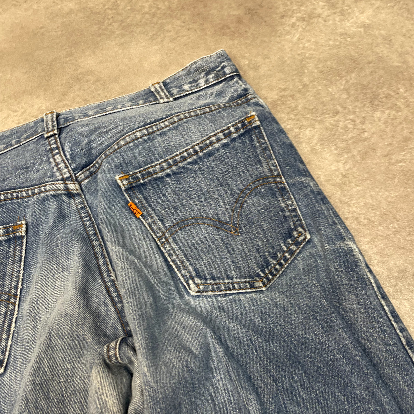 Levis Jeans 90s Denim Womens USA Carpenter Workwear Trousers, Washed Blue, 32” image 9
