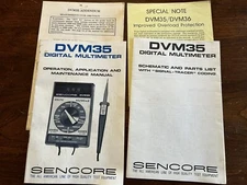 Sencore DVM35 Digital Multimeter Operation Manual Schematic Parts List Original