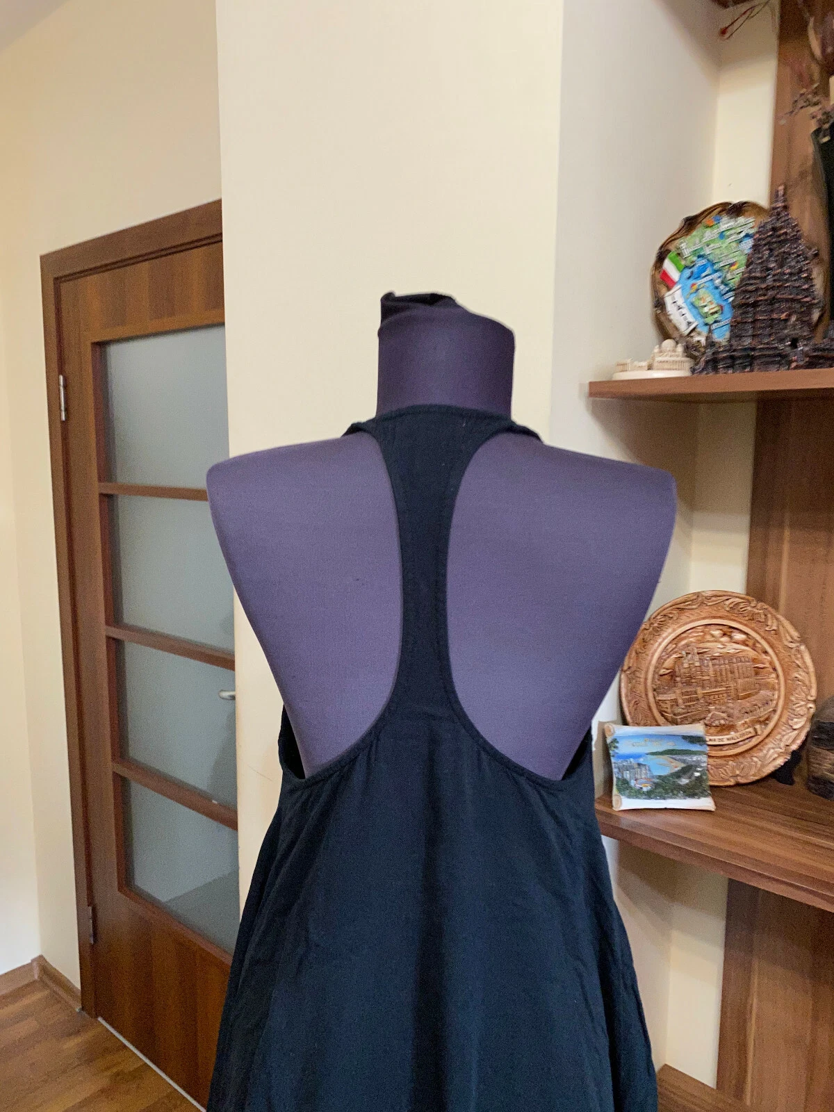 ACNE STUDIOS ABITO MODAL ACNE JERSEY NERO RACER SCHIENA SVASATA TENDA MANICO TAGLIA 36