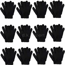 12 Pair Men Women Winter Warmer Knit Knitted Casual Gloves Stretch One Size Lots