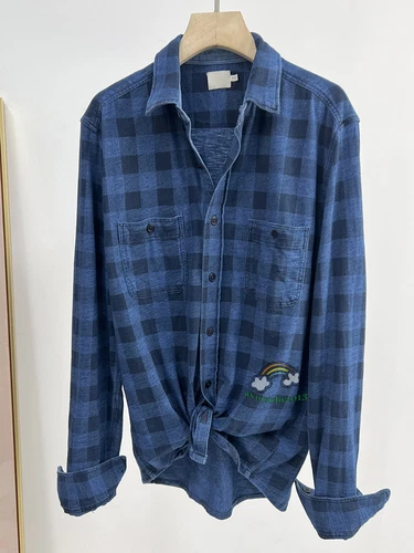 Brandneu Faherty Indigo Buffalo Langarm Strick Jahreszeiten Shirt M L XL - Bild 12 von 15