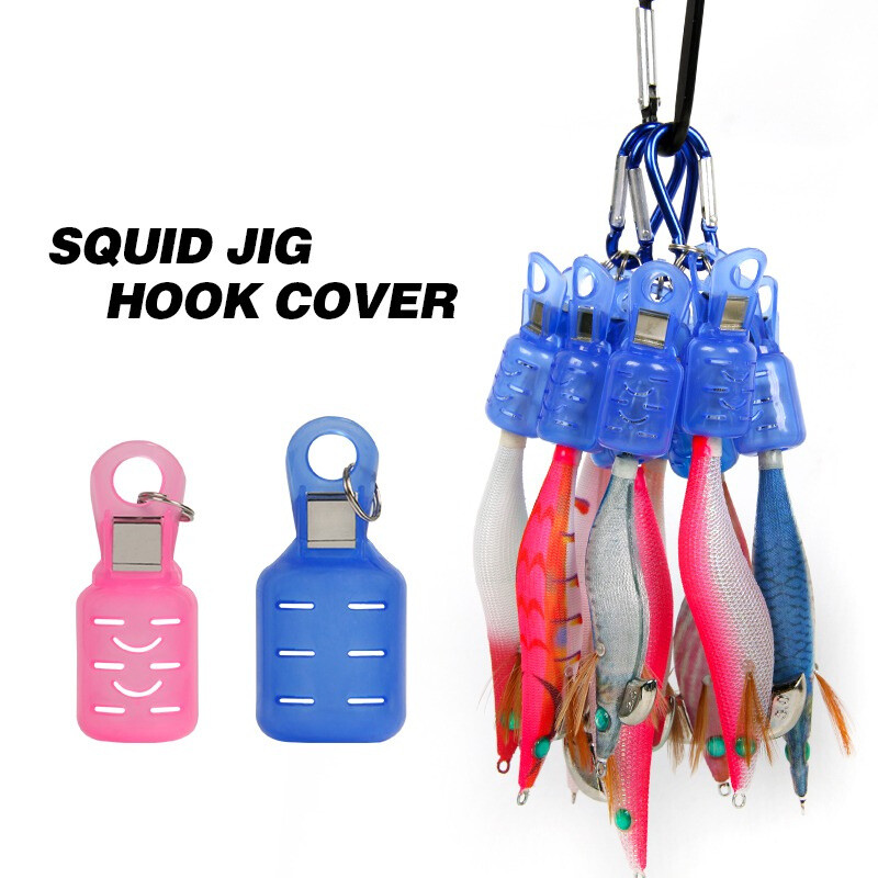 1 Set Eging EGI Squid Jig Hook Cover Octopus Cuttlefish Hook Safety Jigs Lure Co