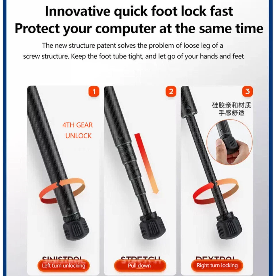 Fotopro X-Aircross 3 Carbon Fiber Quick Release Hydraulic Ballhead Video Tripod - image 4 of 4