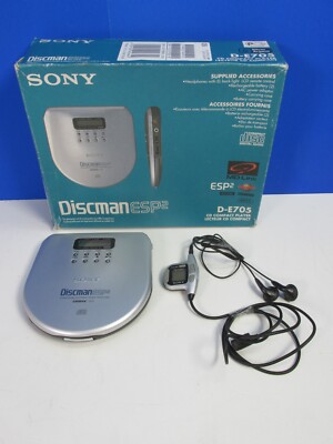 WORKING vintage SONY DISCMAN D-E705 ESP2 CD PLAYER portable