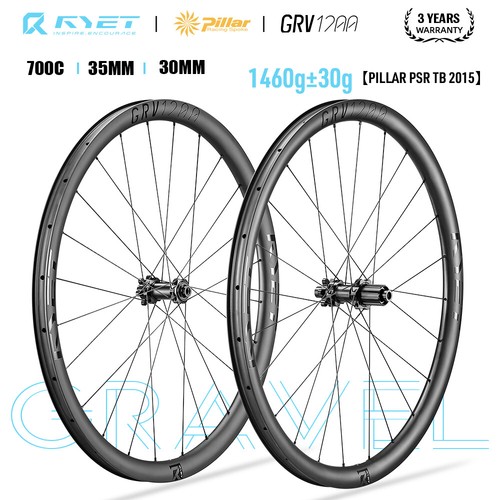 700C Carbon Gravel Rennrad Laufradsatz 35 mm Drahtreifen Schlauchlos 12 x 142 mm - Bild 15 von 17