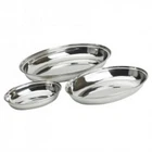 Oval Vegetable Dish Stainless Steel Undivided Serving Plate Tableware Curry Bowl