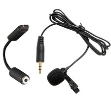 Movo GM100 External Lavalier Clip-on Condenser Microphone for GoPro HERO 3 3 4