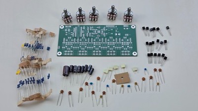 5-Band Audio Equalizer DIY Kit   Discrete Transistor Design   PCB + Components