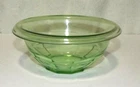 Vintage Anchor Hocking Vaseline Green Uranium Glass Mixing Bowl 6 1/2"X 2 3/4"