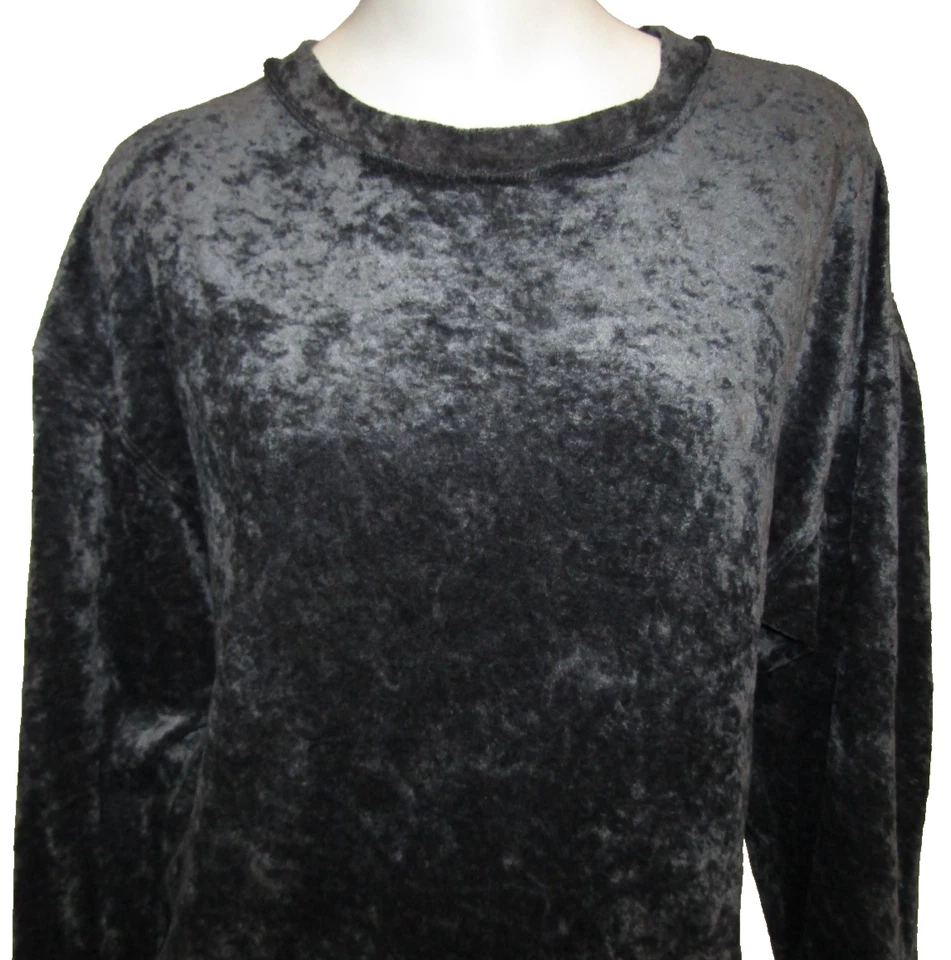 FREE PEOPLE WE THE FREE VELVET LONG SLEEVE TOP SHIRT WOMENS SIZE S - Image 2 of 4