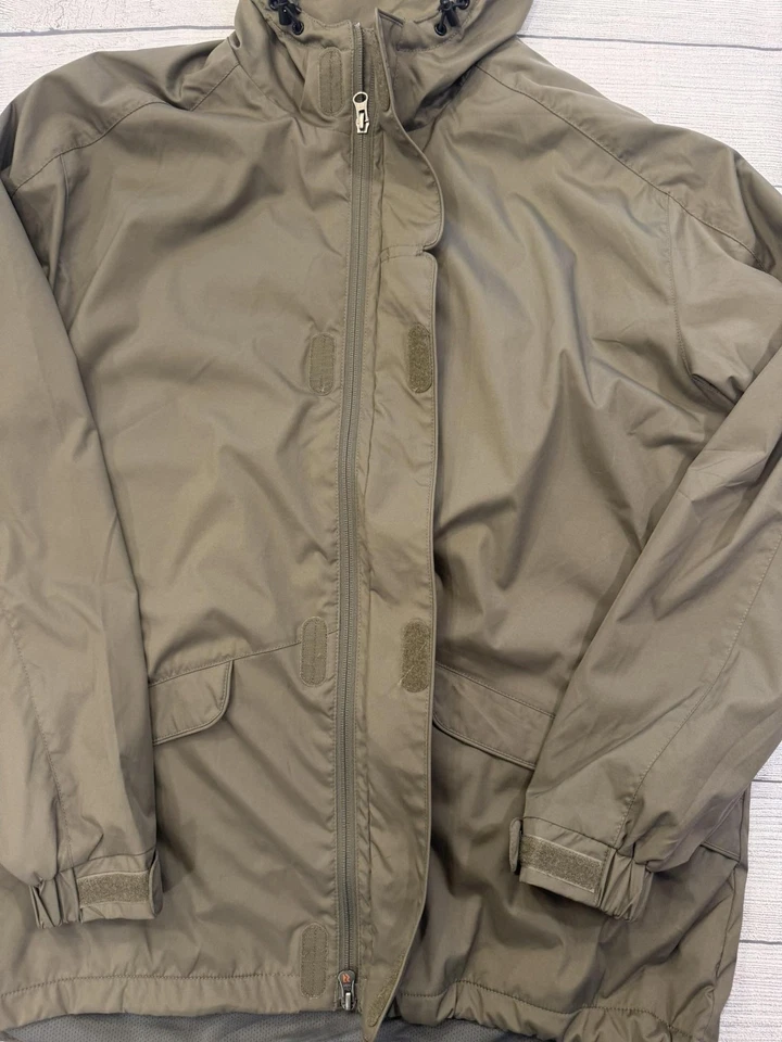 Royal Robbins Jacket Mens Large Green Hooded Waterproof Rain Shell Outdoor - Image 3 of 4