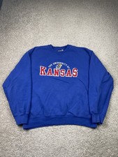 VTG 90's Kansas Jayhawks Crewneck Sweatshirt Mens XL Gear Big Cotton Patch