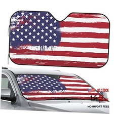 Front Window Car Sun Shade Windshield- USA Grunge Flag Small Usa Grunge Flag