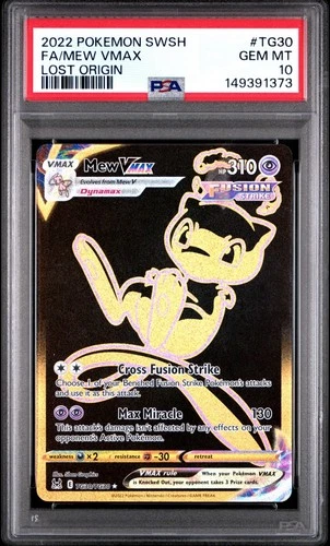 2022 POKEMON SWORD & SHIELD LOST ORIGIN #TG30 FULL ART/MEW VMAX PSA 10