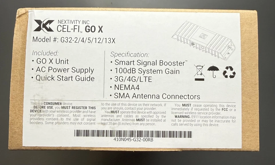 Cel-Fi GO X G32 Cell Signal Booster 4G 5G Home Office +100dB 15,000 Sq Ft NEW - Image 3 of 4