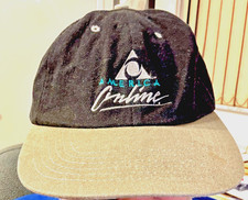 Classic America Online AOL On The Move Hat Cap Strap Back Black and Gray Suede