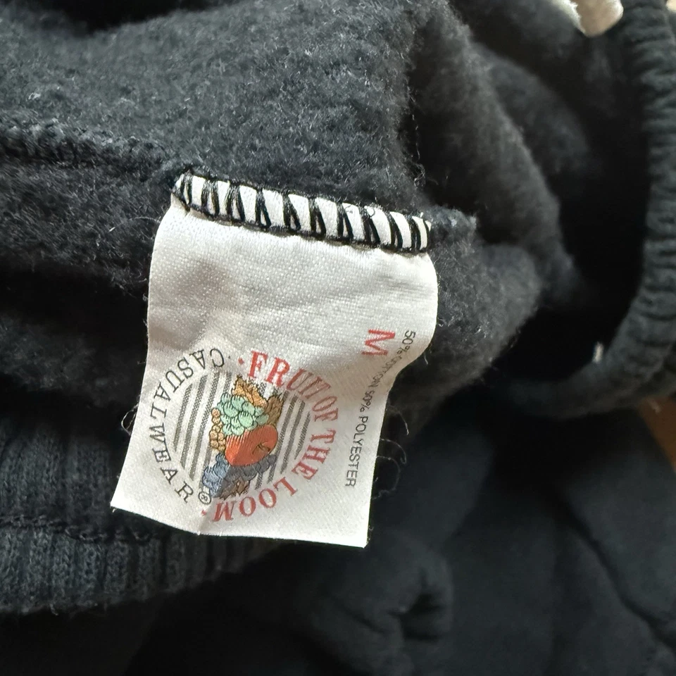 Pantalones deportivos Fruit Of The Loom vintage años 80 70 negros medianos hechos en EE. UU. Foto 2 de 4