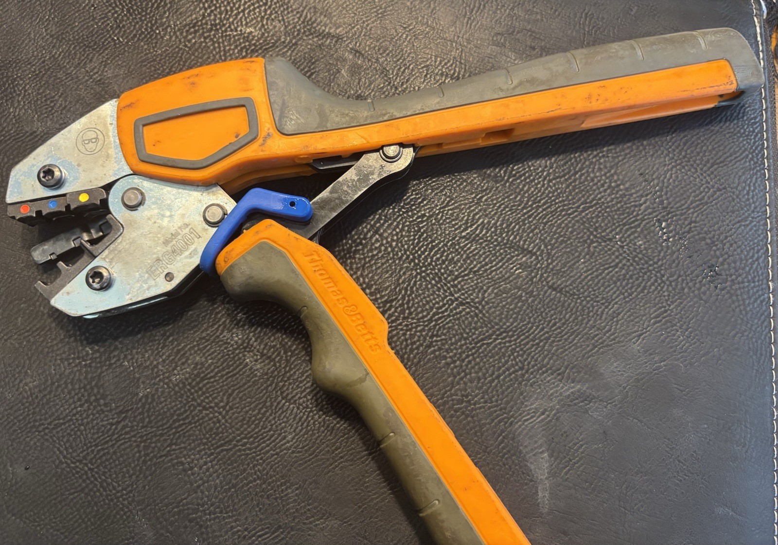 Thomas & Betts ERG4001 RA/RB/RC Terminal Hand Crimping Tool - Black/Orange