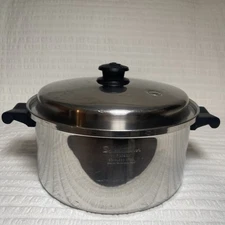 Saladmaster Stainless Steel T304S 6 Quart Qt Stock Pot Dutch Oven w/Vapor Lid