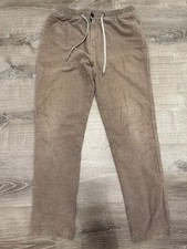 Vuori Optimist Corduroy Pants Elastic Waist Drawstring Size M Walnut Brown