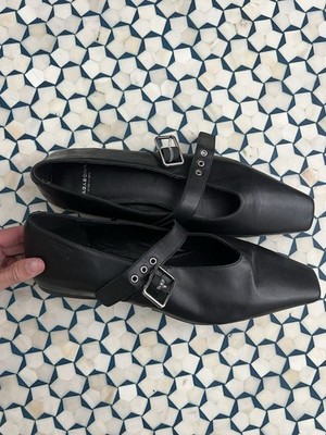 Vagabond black leather Wioletta Ballet Flats sz 41 $130