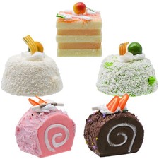 inheming 5 PCS Artificial Cupcake for Display, Realistic Cute Fake Colorful