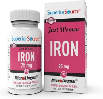 Superior Source Just Women - Iron 25 mg, (Ferrous Fumarate), Under The Tongue 90
