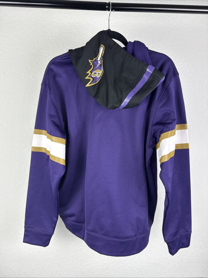 Majestic Baltimore Ravens Casco Sudadera con Capucha 2012 Mediana Nueva Foto 2 de 4