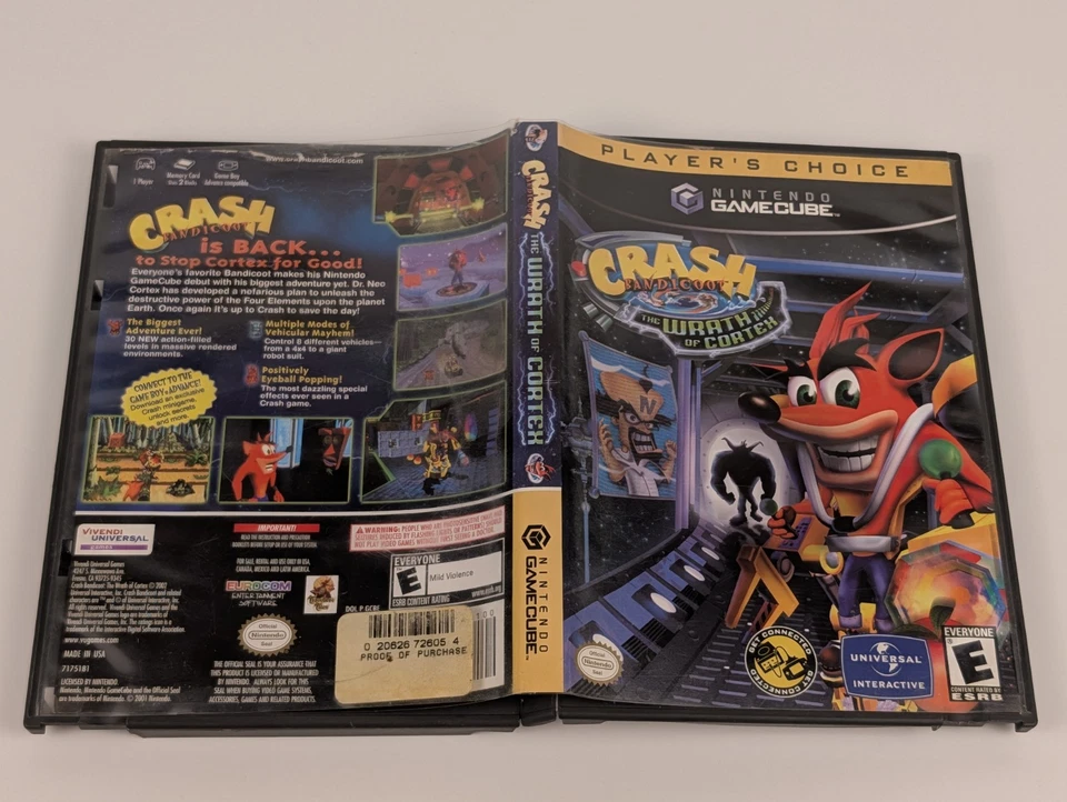 Crash Bandicoot: The Wrath of Cortex (Nintendo GameCube 2002) ➡️No Manual⬅️ - Image 4 of 4