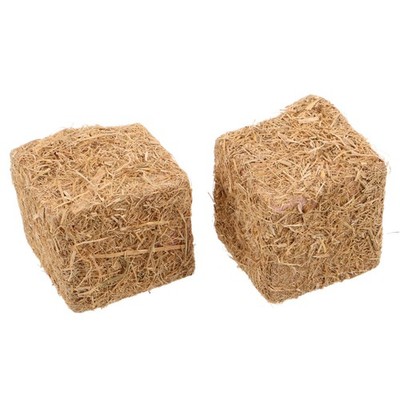 2 Pcs Kleine Dekorative Heuhaufen Miniatur-Landschaftsdekoration