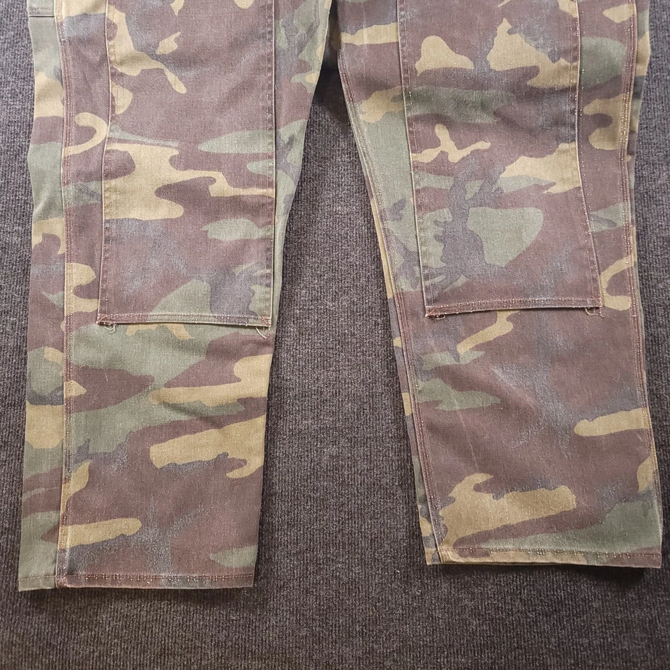 Vintage Liberty Camo Overalls Hunting Pants Made in USA Double Knee Denim 48x32 - Image 4 of 4
