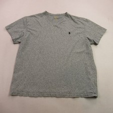 Polo Ralph Lauren Shirt Mens Large Short Sleeve V Neck Casual Outdoors Gray