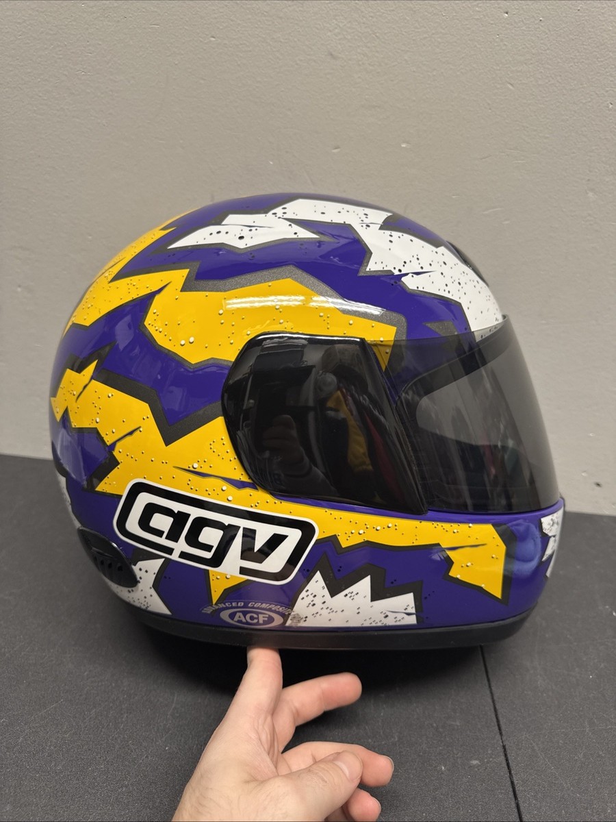 AGV Motorcycle Helmet R3 Snell M95 DOT Size XS 54 ACF Yellow