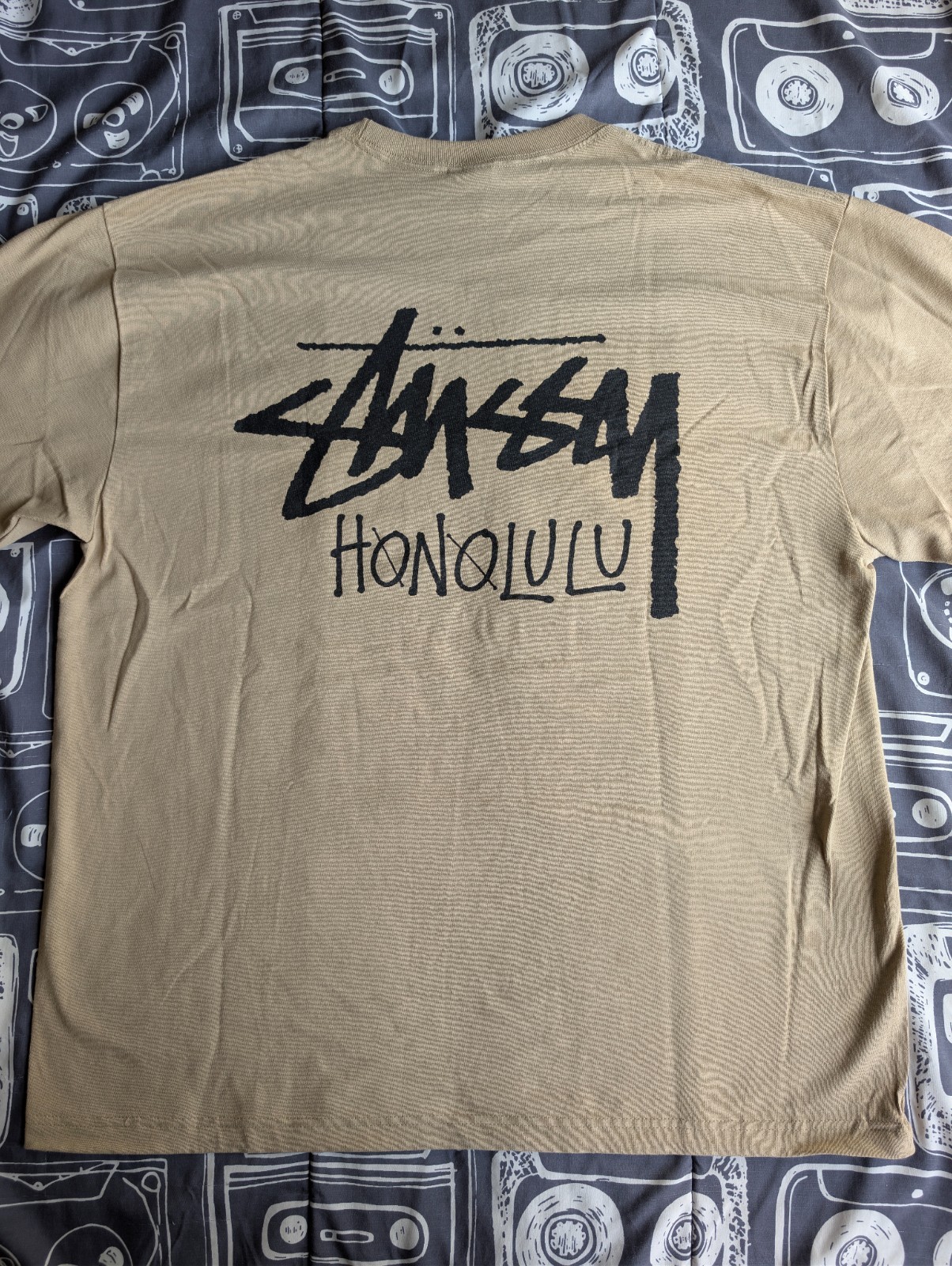 Stussy Honolulu Exclusive T-Shirt Khaki mens Size XL