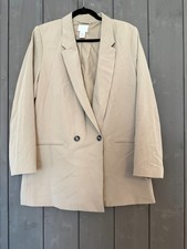 Women's H M Double Breasted Tan Blazer M