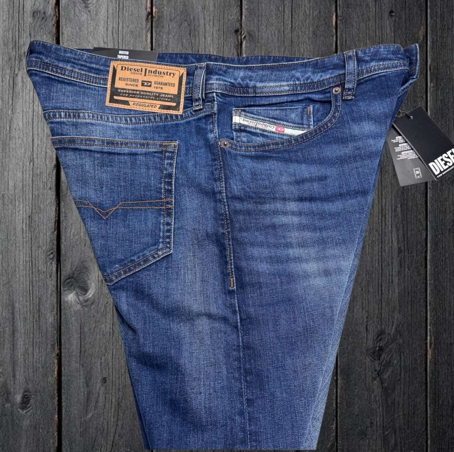 Diesel Buster RB062 Tapered Men`s Denim Stretch Jeans Size 34x32