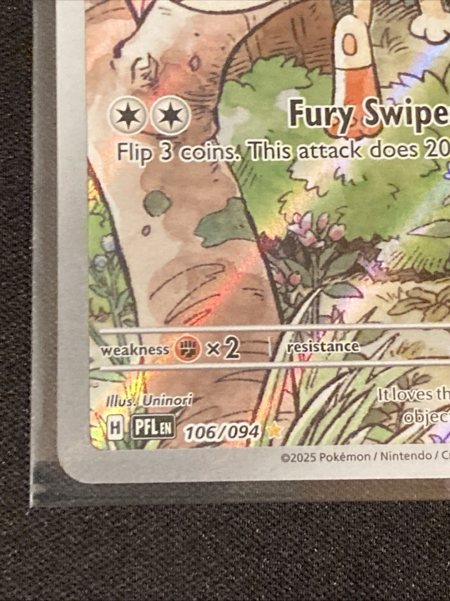 Pokémon Phantasmal Flames Meowth Illustration Rare 106/94