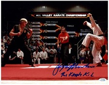 The Karate Kid Ralph Macchio Autographed 11x14 Photo Inscription ACOA Witness IT