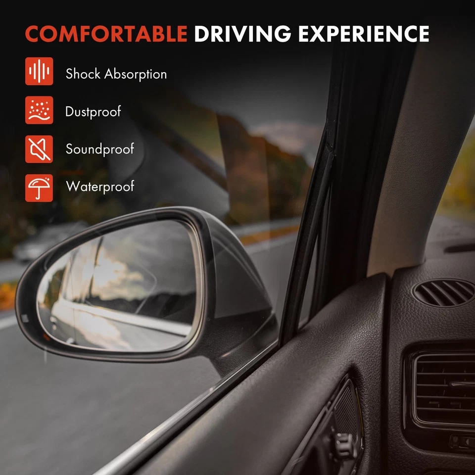 4 piezas sello de barrido de ventana interior y exterior izquierda y derecha para Dodge B2500 Foto 3 de 4