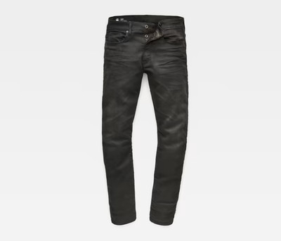 G-Star '3301 STRAIGHT TAPERED' 3D Aged Slander Black Superstretch Jeans W34 L34