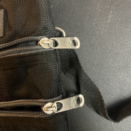 Harley Davidson tracolla nera 3 tasche con cerniera tracolla regolabile e rimovibile - Foto 6 di 6