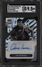 2024 Star Wars High Tek Autograph Black White Variation Oscar Isaac Auto SGC 9.5